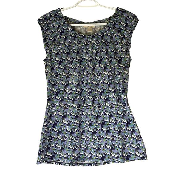LOFT Tops - Loft Blue & Green Tank Top Size Large